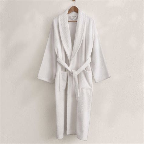 Likya White Bathrobe 100 Cotton Bathrobe Turkish Cotton Robe Unisex