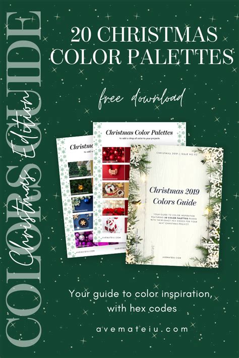 20 Christmas Color Palettes with Hex Codes + FREE Colors Guide - Ave Mateiu