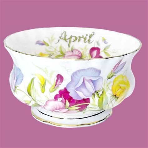 Royal Albert Flower Of The Month April Tea Sugar Bowl Clyde On 4th