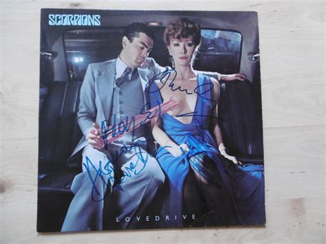 Scorpions Original Autogramme Signed Lp Cover Lovedrive Vinyl Acoa Ebay