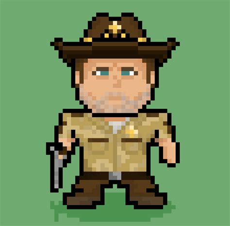 Pixilart Rick Grimes By Garrett5