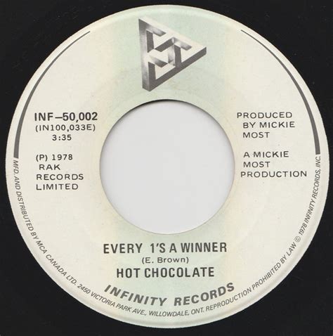 楽天市場中古加7 Hot Chocolate Every 1s A Winner Power Of Love NF50002 Infinity Records 00080
