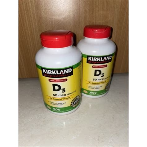 Jual ORI KIRKLAND SIGNATURE Vit D3 50 Mcg 2000 IU 600 Softgels Shopee