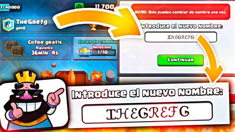 CÓmo Poner Un Nombre Especial En Clash Royale Thegrefg Youtube