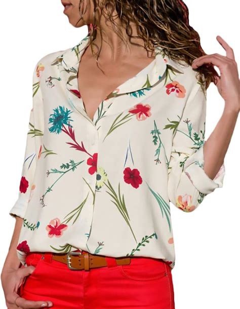 Blouse Dames Mode Vintage Bloemen Print Shirt Blouse Elegante Casual