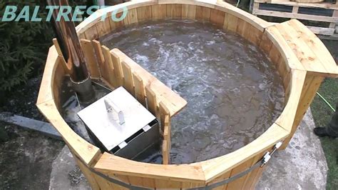 Wooden Hot Tub With Jacuzzi Youtube