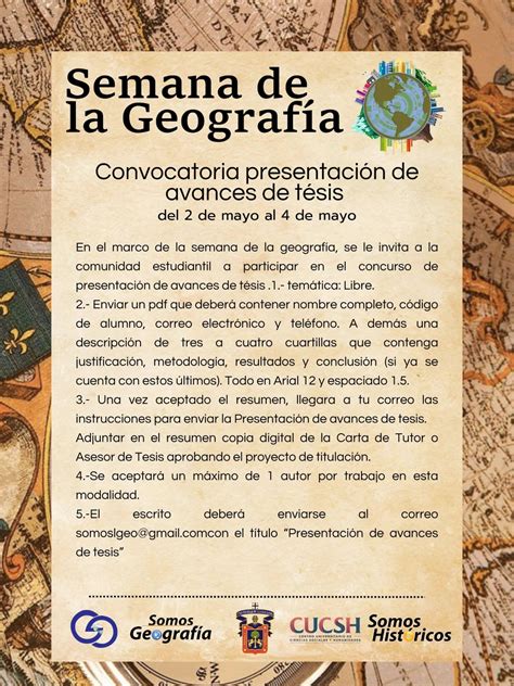 Invitación a la Semana de la Geografía 2023 Geografía y Ordenación