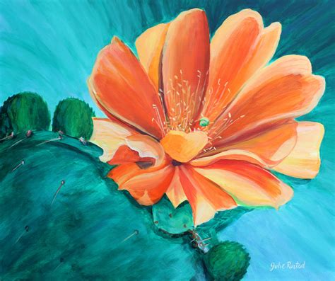 Cactus Flower Painting Commission on Behance