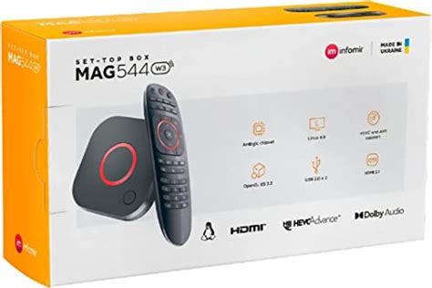 Meentek MAG 544W3 Boîtier TV Linux double bande intégré 2,4 G/5 G Wi-Fi ...