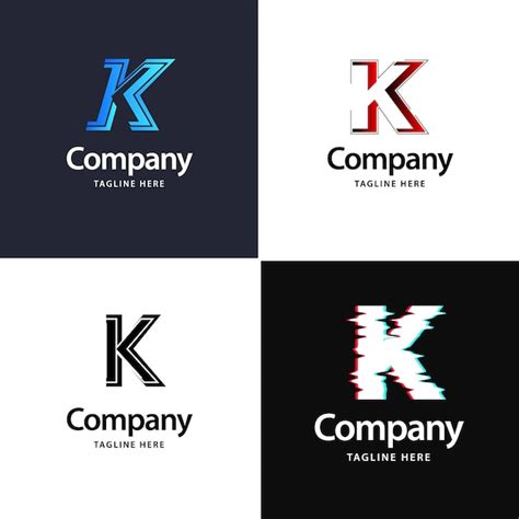 Free Vector Letter K Big Logo Pack Design Creative Modern Logos