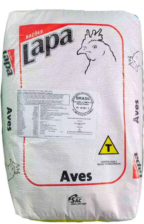 Ração Lapa Para Aves De Reprodução Postura Farelada 20Kg Agro e Pets