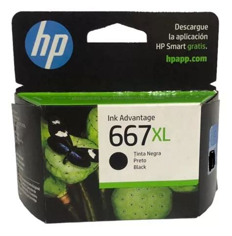 Cartucho Hp 667xl 3ym81al Negro