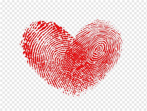 Fingerprint Heart Love Fingerprint Heart Png PNGWing