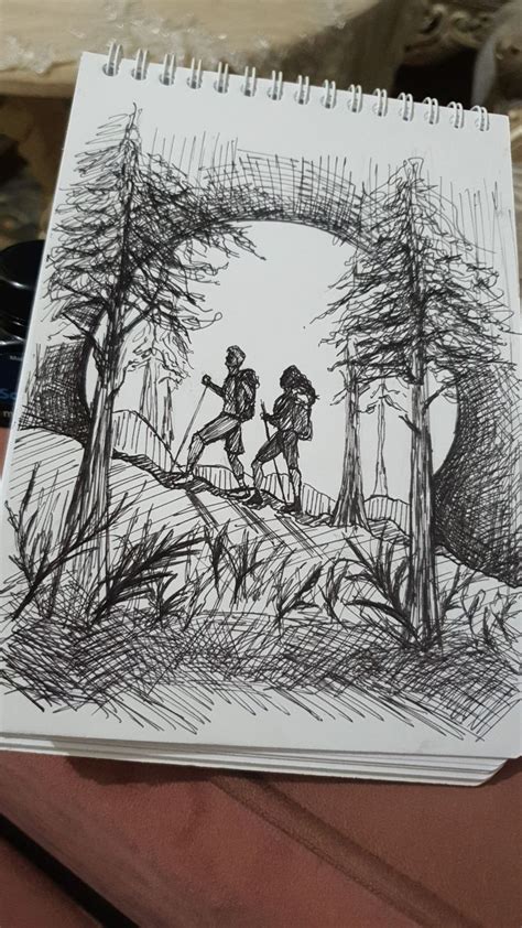 Wander Inktober Hiking In Digital Art Tutorial Inktober