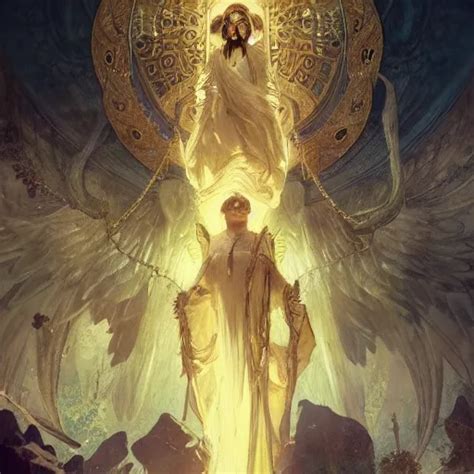 Book Of Enoch Angels Capture Demons With Huge Chains Stable Diffusion