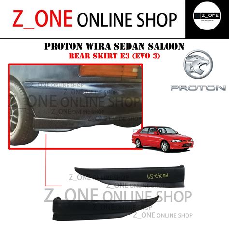 PROTON WIRA SEDAN REAR SKIRT EVO 3 REAR SKIRT LIP MATERIAL PU PU