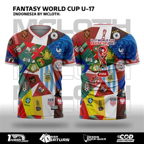 Kaos Jersey Piala Dunia U Fifa World Cup Indonesia Fantasy