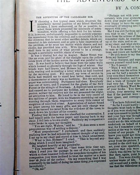 First American Newspaper Publication Of A Sherlock Holmes Story