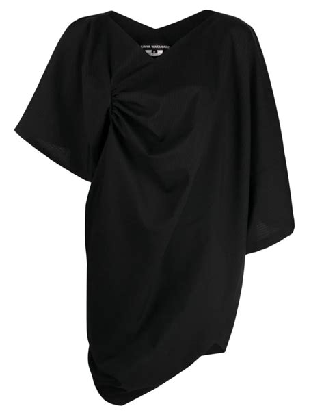 Robe Junya Watanabe drapée et asymétrique noir