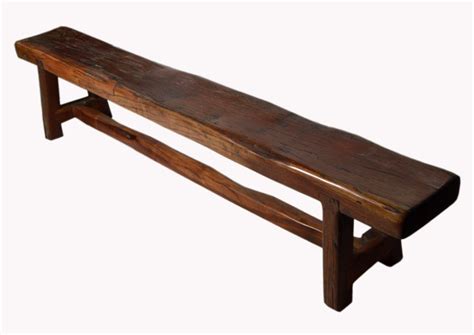 Vintage Handmade Javanese Brown Wood Narrow Bench With Splayed Legs At