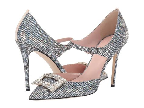 Silver Rhinestone Mary Jane Stiletto Heels Pumpsfsjshoes