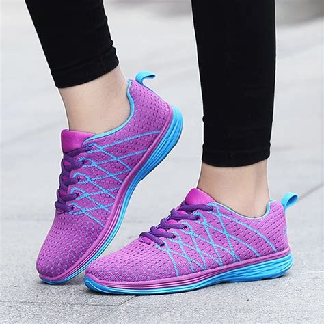 Outdoor Women Running Shoes Girls Light Sneakers Breathable Jogging