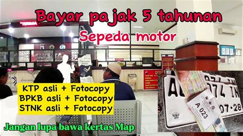 Cara Bayar Pajak Tahunan Sepeda Motor Youtube