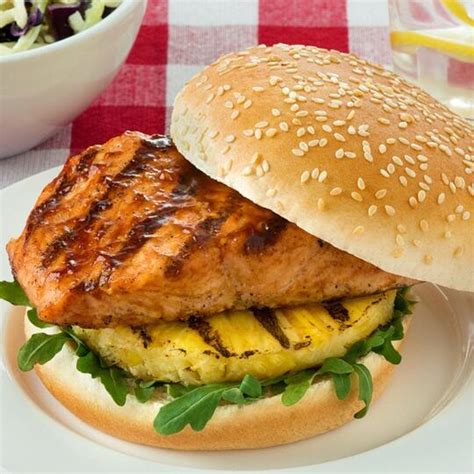 Bbq Salmon Pineapple Burger Dempsters