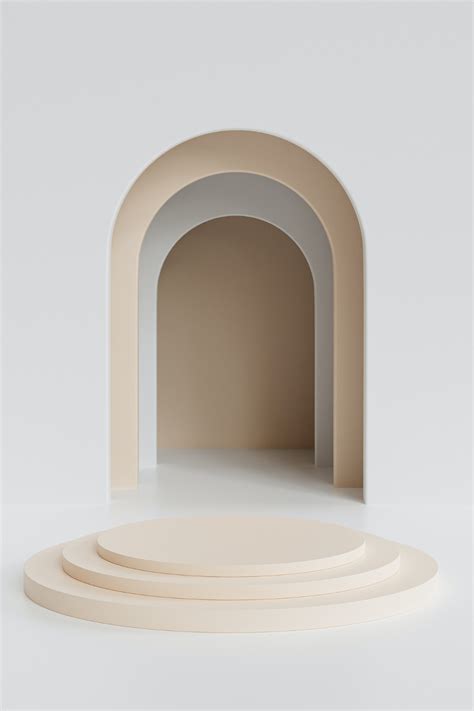 White And Brown Round Frame Creative Backdrops Architecture Design