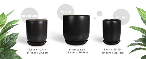 Sunpotfor Ceramic Planter 8 Inch Plant Pot For Indoor