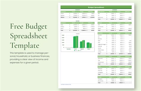 Budget Spreadsheet Template in Word - FREE Download | Template.net