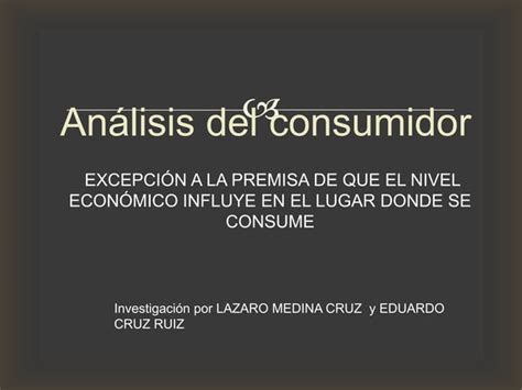 Análisis del consumidor PPT