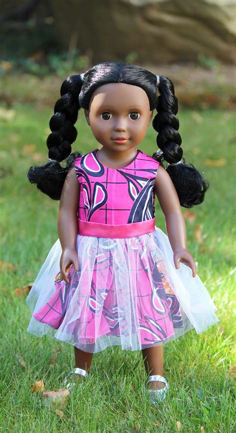 Dark Brown Skin Tone Doll With Braided Pigtails Black Baby Dolls