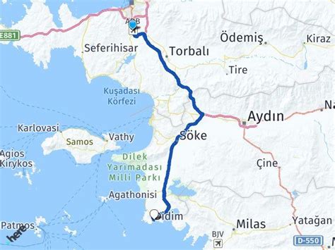 Adnan Menderes Havalimanı Didim Aydın Arası Kaç Km Yol Tarifi