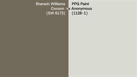 Sherwin Williams Cocoon Sw 6173 Vs Ppg Paint Anonymous 1128 1 Side