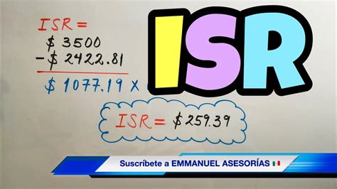 CÁlculo Del Isr Cómo Calcular El Impuesto Sobre La Renta Paso A Paso