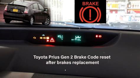 Toyota Prius Gen Brake Codes Reset Youtube