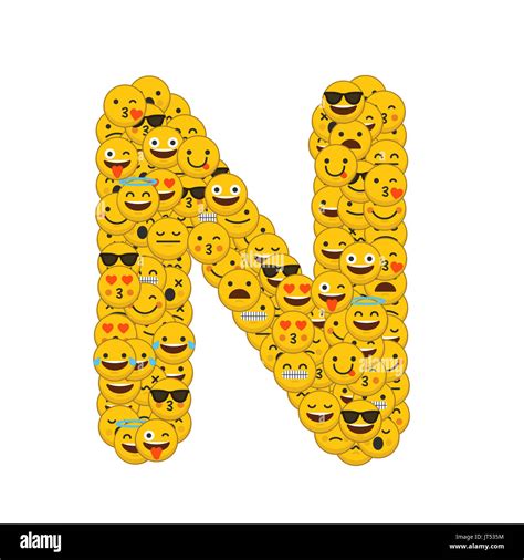 Emoji Smiley Characters Capital Letter N Stock Photo Alamy