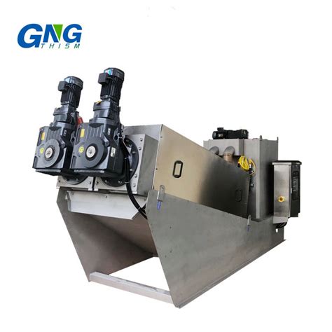 Multi Plate Screw Press Wastewater Treatment Automatic Sludge Dewatering