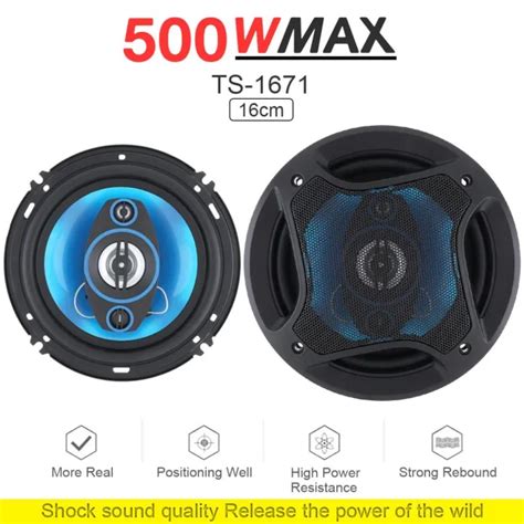 Speaker Mobil Inch Super Bass Pcs Coaxial Hifi Way W Planter