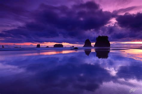 B258 Sunset Second Beach Olympic National Park Washington Randall J