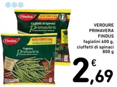 Verdure Primavera Findus Fagiolini G Ciuffetti Di Spinaci G