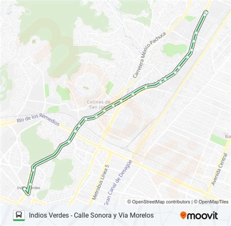 Ruta indios verdes calle sonora vía morelos horarios paradas y mapas