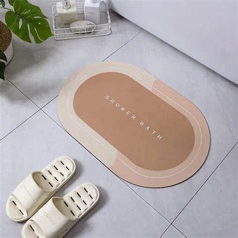 Jiayi Super Absorbent Bath Mat Instant Drying Mat Bathroom Rug Non Slip Entrance Doormat Nappa