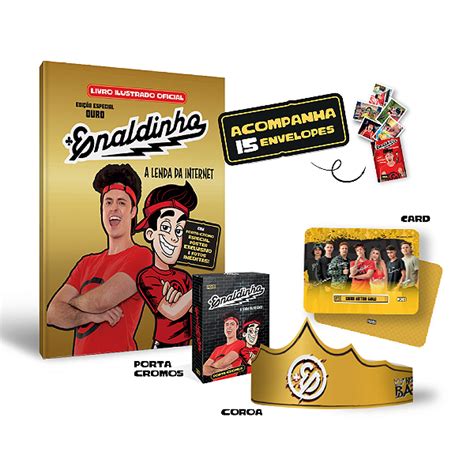 Livro ilustrado capa dura oficial Enaldinho Edição Especial Ouro