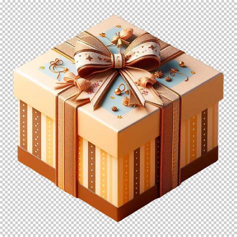 Gift Box Isolated On Transparent Background Premium Ai Generated Psd