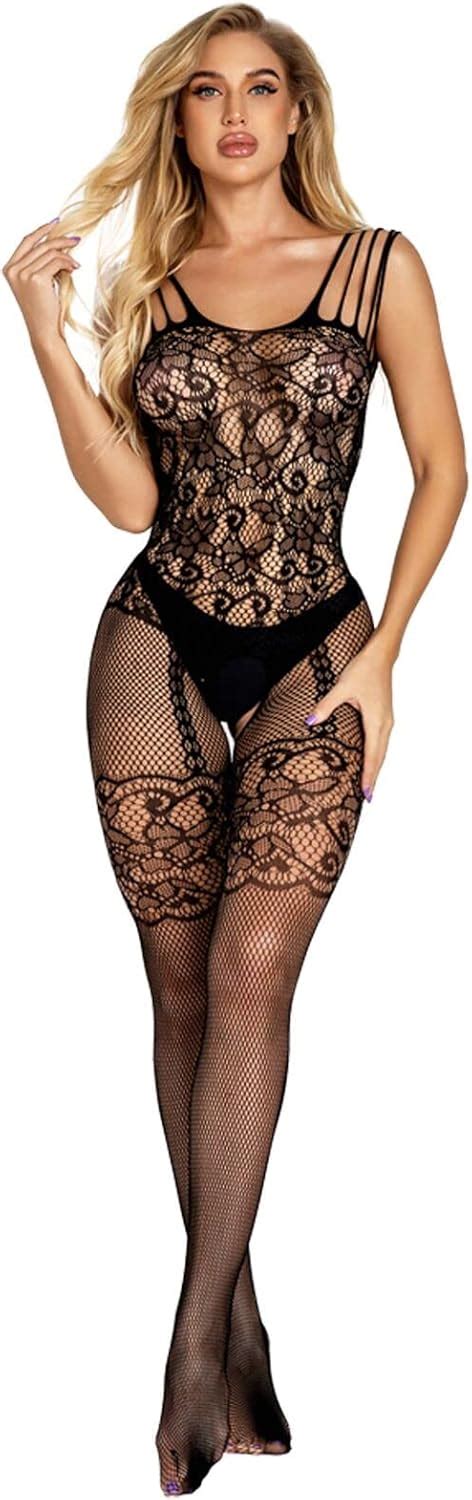 V Ting Lingerie Sexy Woman Fishnet Body Stockings Mesh Bodysuit Fishnet