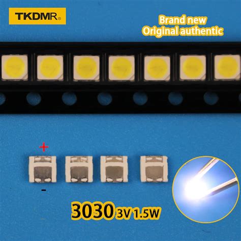 Tkdmr 100 pçs 3030 3v 1 5w 350ma smd contas de luz para tv led