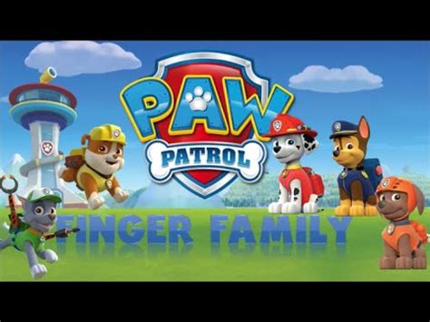 Paw Patrol Finger Family Nursery Rhyme Song | With AbCdE - YouTube