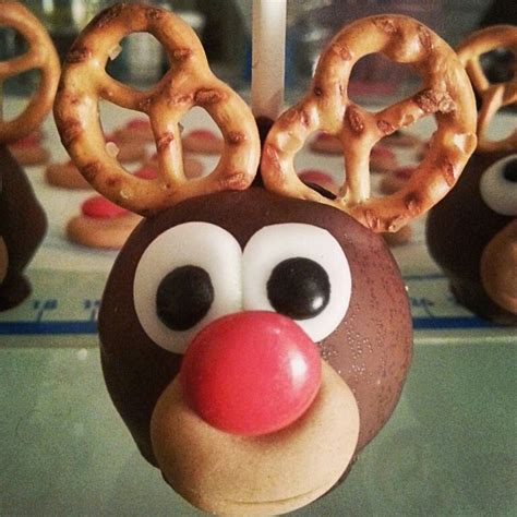 Cake Pop Cake Pop Idea Brezel Rudi Rudolph The Rednose Reindeer